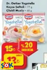 DR. OETKER YOGOTELLA KAYISI ŞEFTALİ 77 G ÇİLEKLİ MUZLU 68 G
